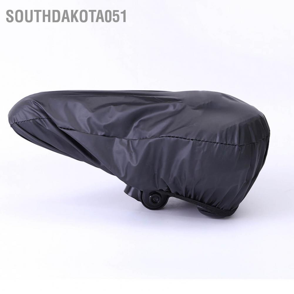 Southdakota051 Outdoor Bicycle Seat Rain Cover Reusable Mountain Bike Waterproof Saddles for Cycling Black