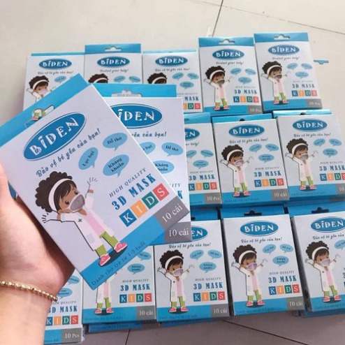 Khẩu trang y tế trẻ em BIDEN, khẩu trang cute, in hình cá  nhiều màu sắc  cho bé từ 1-6 tuổi hộp 10 cái Shop | BigBuy360 - bigbuy360.vn