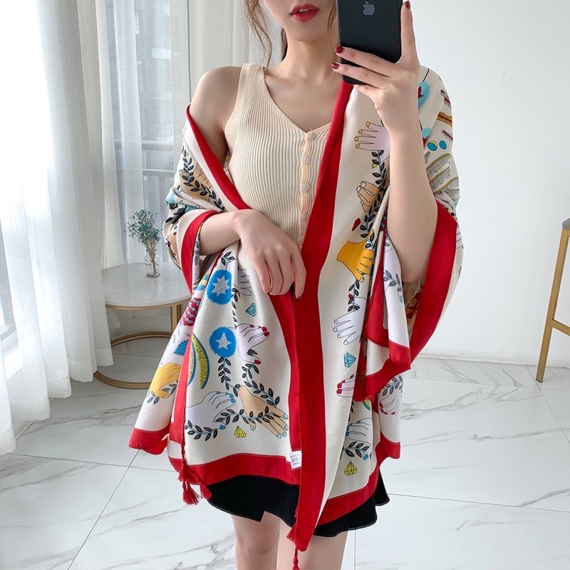 [Hàng Loại 1] Khăn Du Lịch Đi Biển Hoạ Tiết Phong Cách Boho Hoang Dã