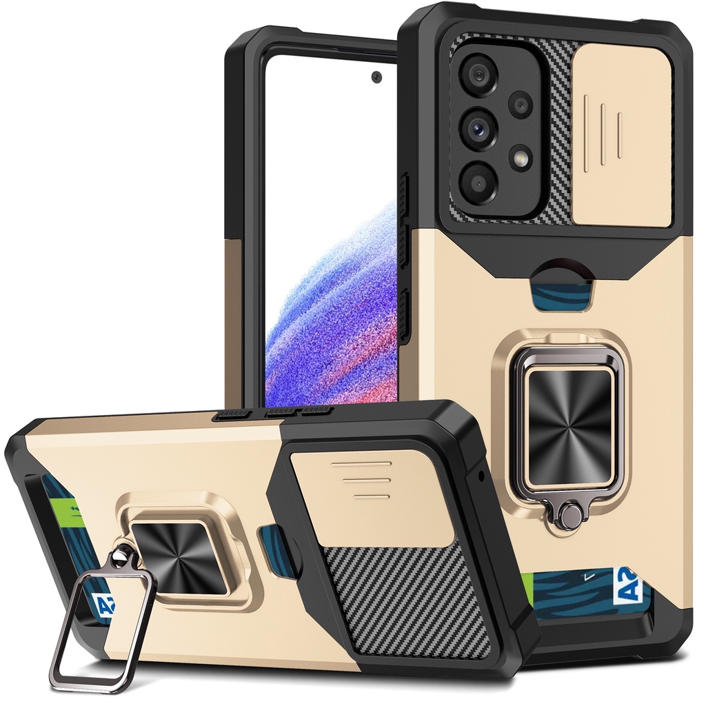 Ốp Điện Thoại Kiểu Giáp Bảo Vệ Camera Có Giá Đỡ Dạng Trượt Cho Samsung Galaxy A13 5G Galaxy A33 A53 A23 A 13 33 53 5G