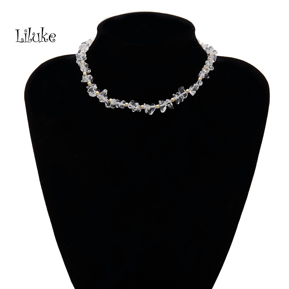 Vòng Cổ Choker Phối Hạt Đá Phong Cách Bohemian Cá Tính Cho Nữ