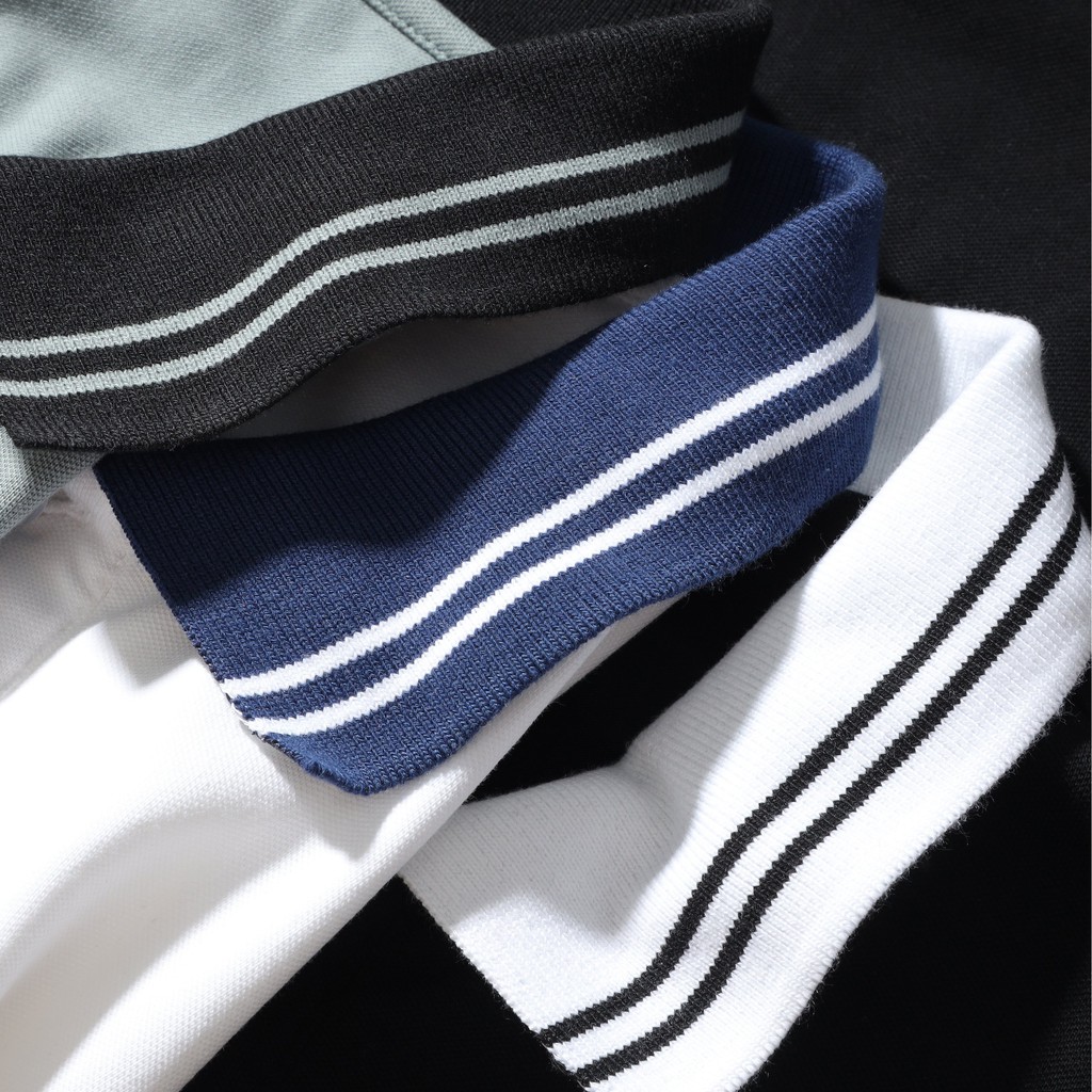 Áo Thun Polo nam cổ bẻ phối kẻ tay áo, chất liệu Cotton xuất khẩu, form chuẩn, size lên tới 85kg Dilano APD05 | BigBuy360 - bigbuy360.vn