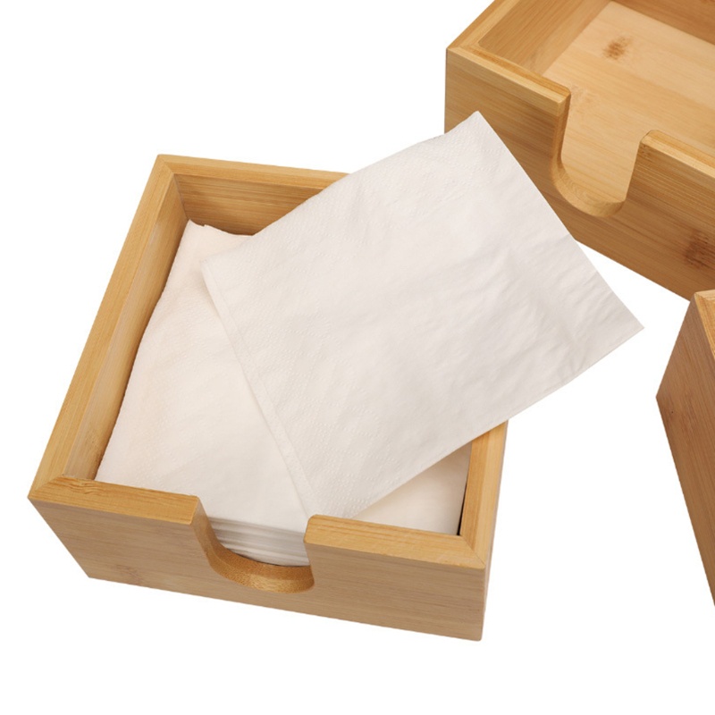 Hộp Đựng Khăn Giấy Bằng Tre Tiện Dụng Cho Nhà Bếp / Nhà Hàng