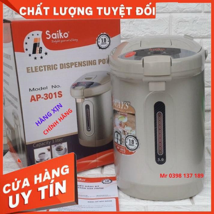 [Chính Hãng] Bình Thủy Điện Đun Nước Nóng Trực Tiếp SAIKO AP-301S ( 3L ) Siêu Bền