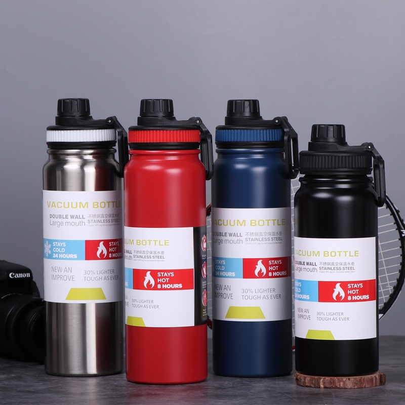 Bình Nước Giữ Nhiệt Bằng Thép Không Gỉ 4 Màu 600ML 800ML 1000ML