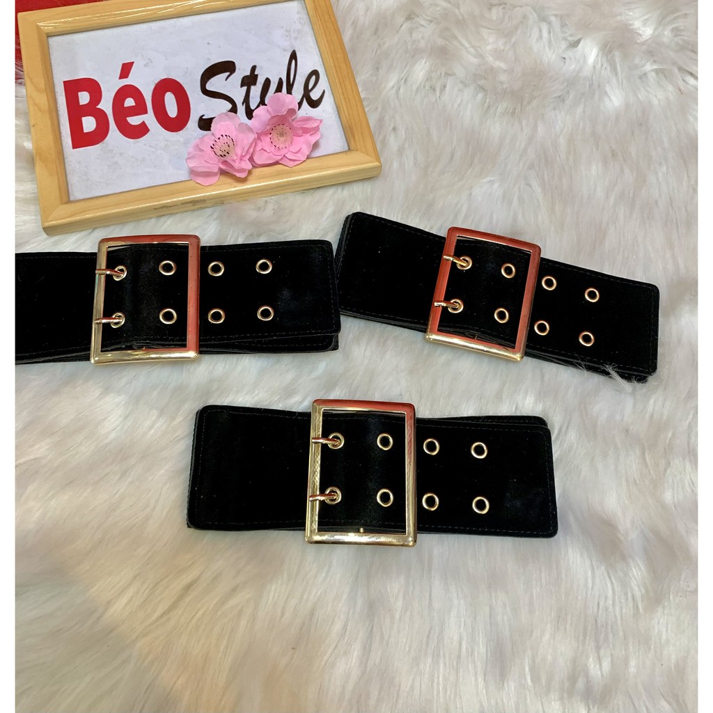 Dây belt nịt bigsize 7cm có lưng thun phối nhung cao cấp béo mập giá rẻ đẹp béo xinh size lớn set áo đầm nữ xinh