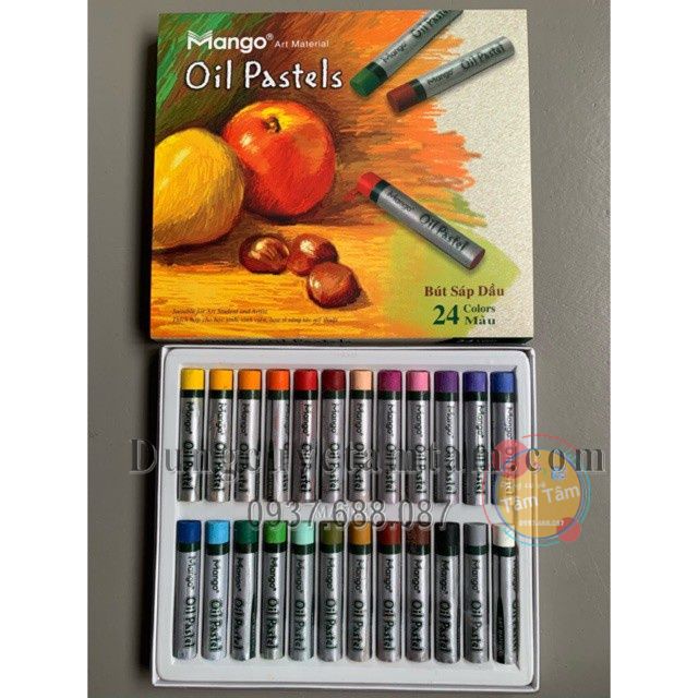 Bút Sáp Dầu Mango 18/24 Màu, Mango Oil Pastels