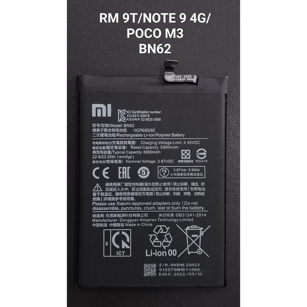 Pin Redmi 9T / Note 9 / Poco M3 / BN62