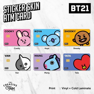 Nhãn Dán Da bt21 - atm vinyl debit tín dụng