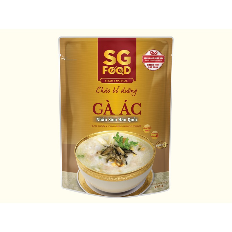 Cháo bổ dưỡng gà ác nhân sâm Hàn Quốc 240g