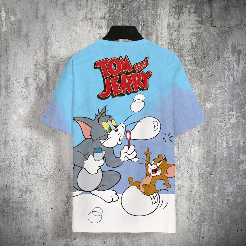 Áo Thun Tay Ngắn In Hình tom &amp; jerry Thời Trang Mùa Hè Cho Nam