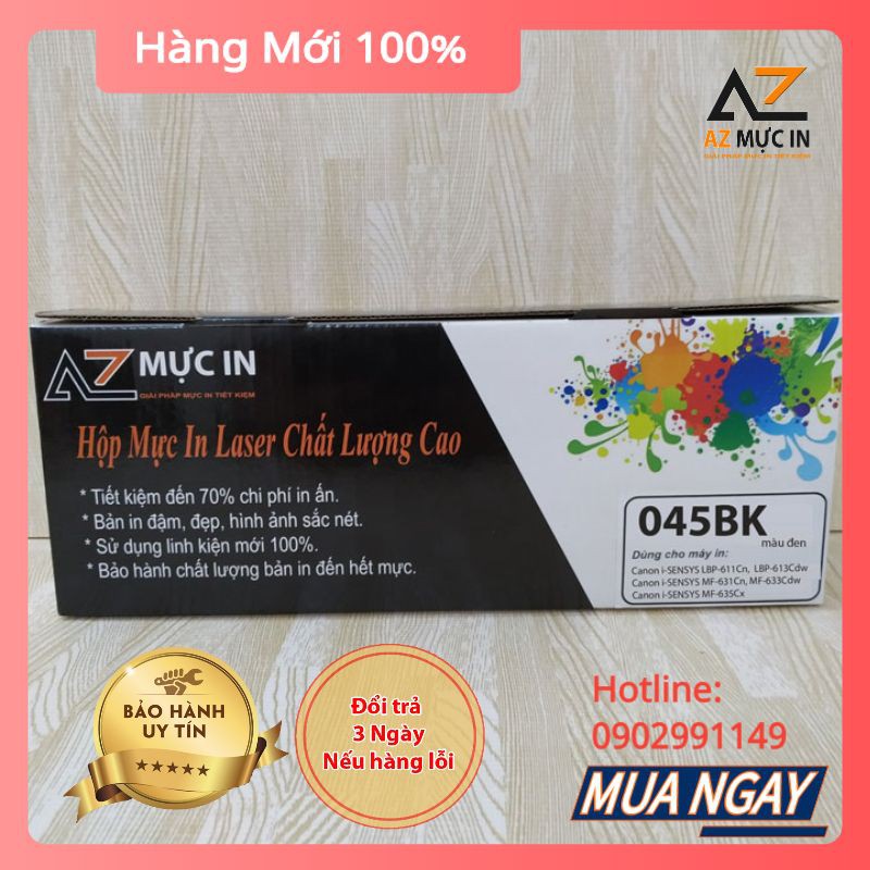 [Giá như Nạp Mực] Hộp mực máy in LBP 611CN, 613CDW, 631CN, 633CX, MF635CX | Mực in 045 chất lượng, Giá rẻ