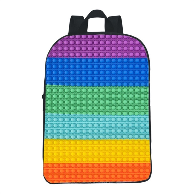 Ba lô học sinh in hình cầu vồng dễ thương