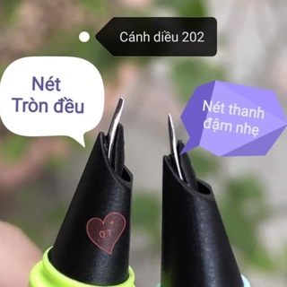 Bút cánh diều 202 ( ngòi nét tròn và ngòi mài thanh đậm )