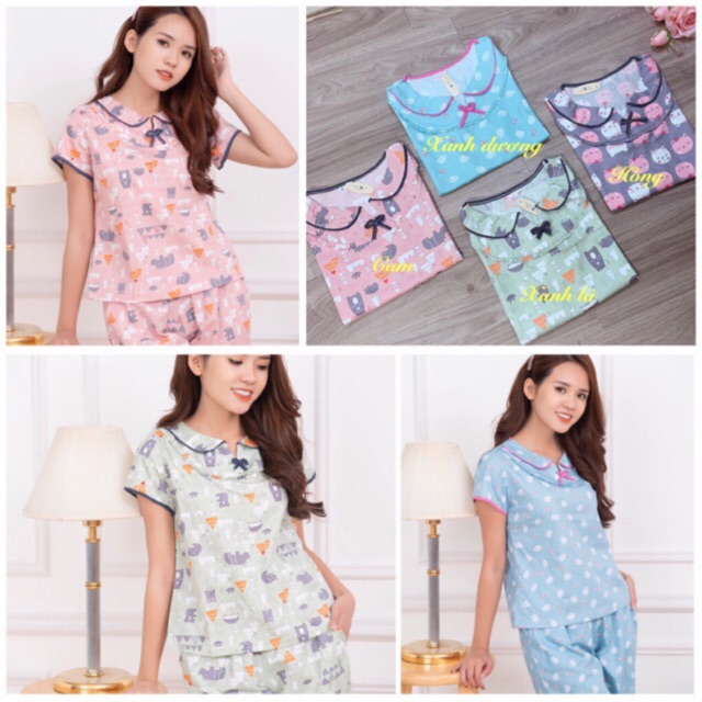 BÁN SỈ BỘ THÔ LỤA CỔ SEN CỘC TAY