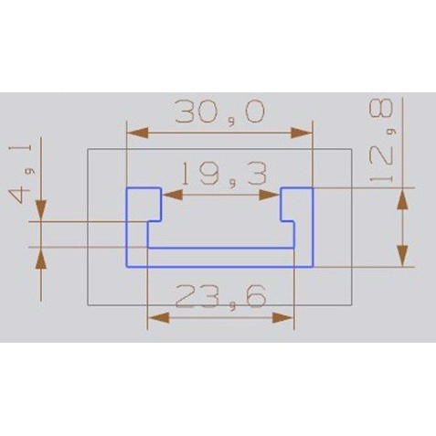 Thanh trượt nhôm độ dài 45cm có chống lật dùng chế bàn cưa bàn phay cho cắt gỗ