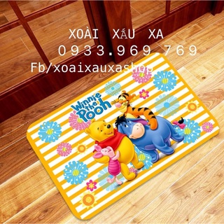 Thảm bông hoạt hình gấu Winnie the pooh, gấu Rilakkuma 58*38cm