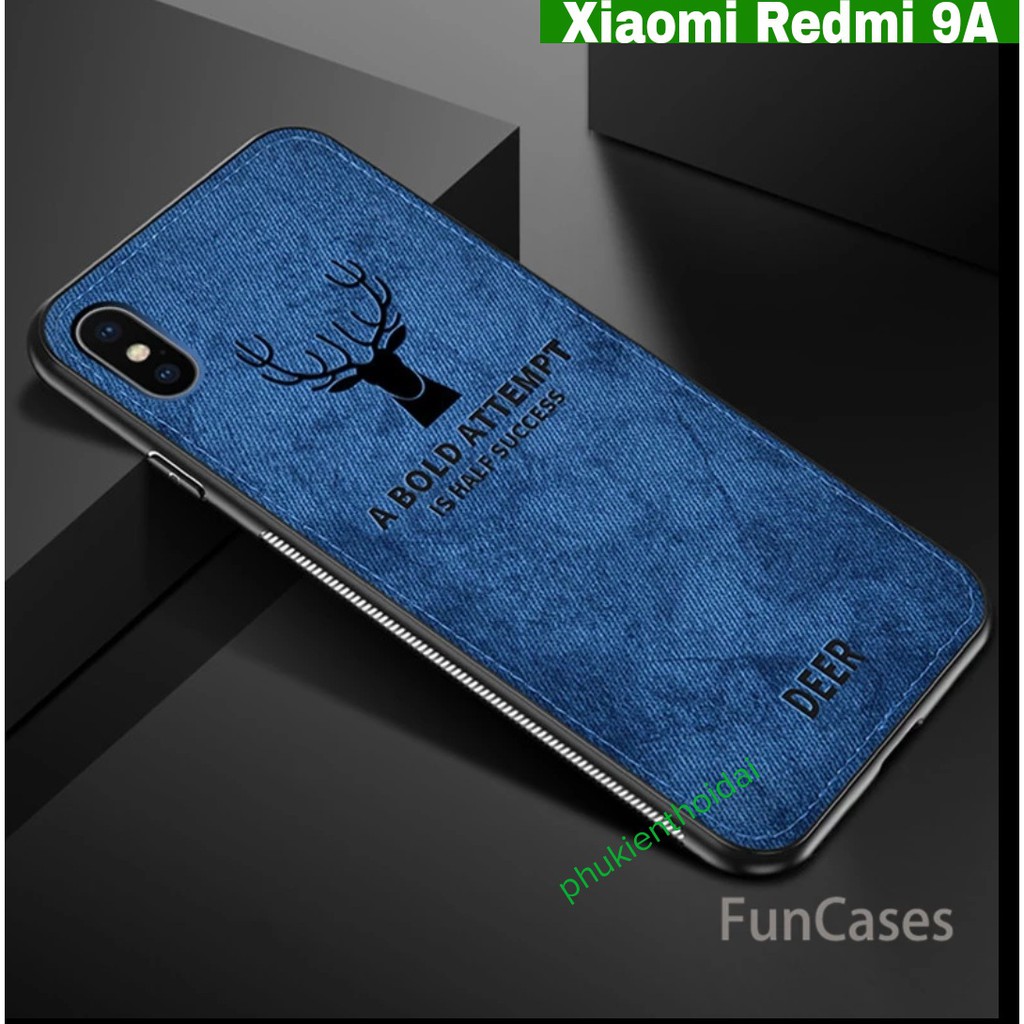 Ốp lưng Redmi 8 / 8A / Redmi 9A / Redmi 10 chống sốc vải đầu hươu cao cấp