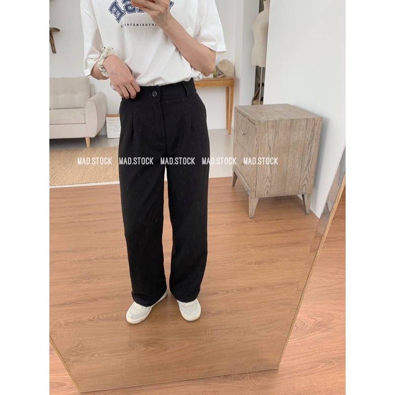 ] Quần tây culottes ống suông nữ khoá trước  Quần hack chân siêu đỉnh