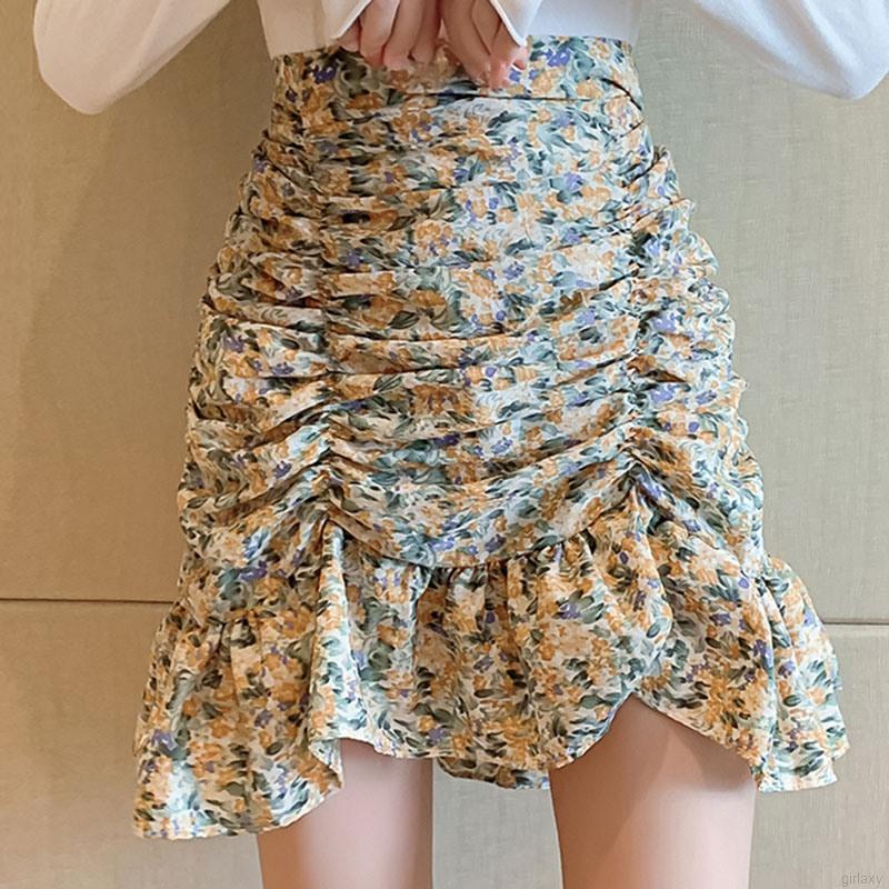 Chân Váy Ngắn In Hoa Lưng Cao Thời Trang Hàn Quốc | BigBuy360 - bigbuy360.vn