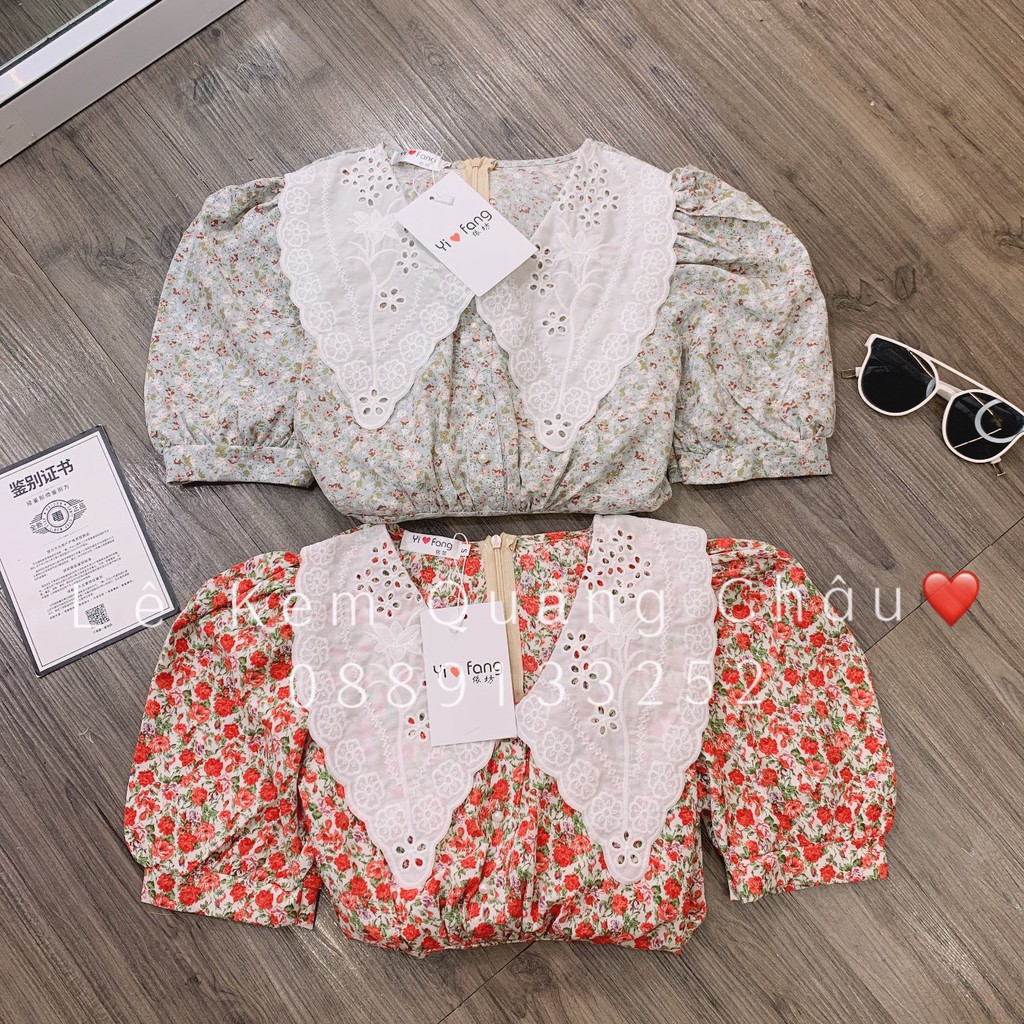 Váy Hoa Nhí 🌸 [FREESHIP ] 🌸 Váy Cổ Ren Chun Sau Đầm Váy Vintage Dáng Xoè Mới [ Hàng QCCC Có size SM ] 💋💋