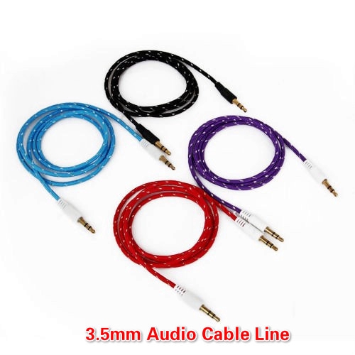 Dây cáp nối âm thanh 1M 3.5mm Male sang Male Aux Auxiliary Cord Stereo Audio Cable Line