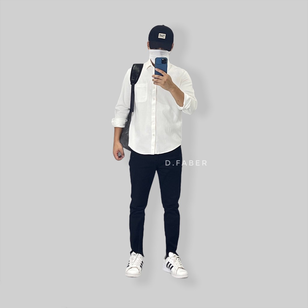 Áo sơ mi nam mùa thu vải thô phong cách Hàn Quốc, chuẩn form - D. Faber | BigBuy360 - bigbuy360.vn