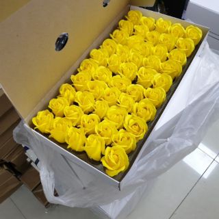 Hoa hồng sáp thơm màu vàng 3l