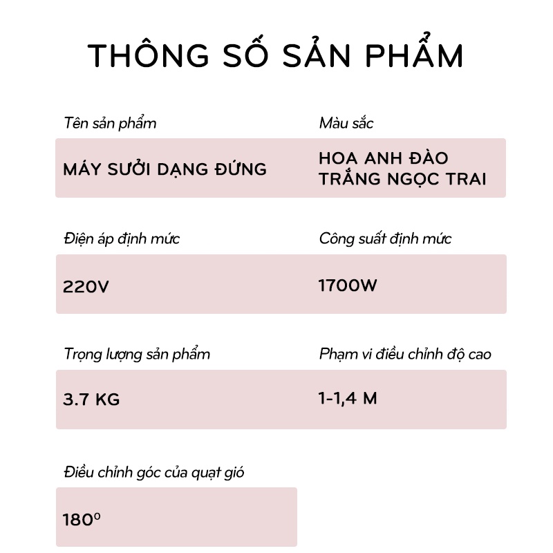 Máy Sấy Tóc Cây Sấy Tóc Đứng, Công Suất Lớn Giúp Bạn Rảnh Tay, Siêu Nóng, Tiện Lợi Cho Cả Gia Đình Bảo Hành [12T]