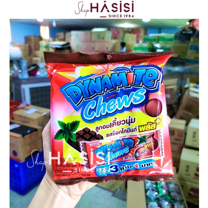 Kẹo Mềm Hương Socola Nhân Bạc Hà Dynamite Chews 125g - Thái Lan