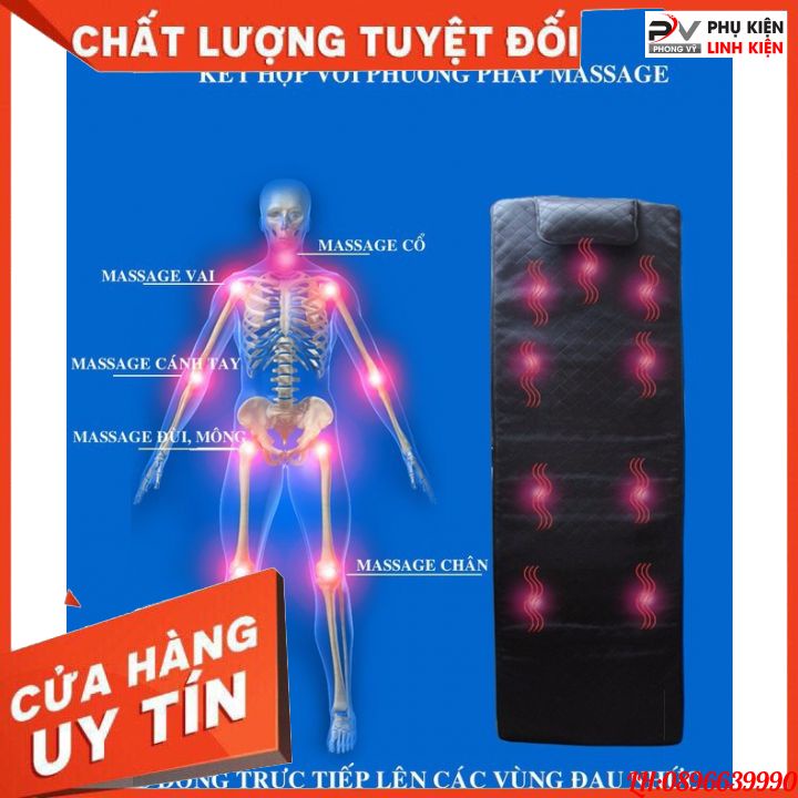 Nệm massage toàn thân cao cấp LAZYBAG xua tan mệt mỏi, giảm đau nhức, tuần hoàn máu