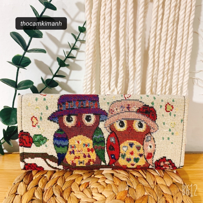 Ví dài thổ Cẩm hình cú