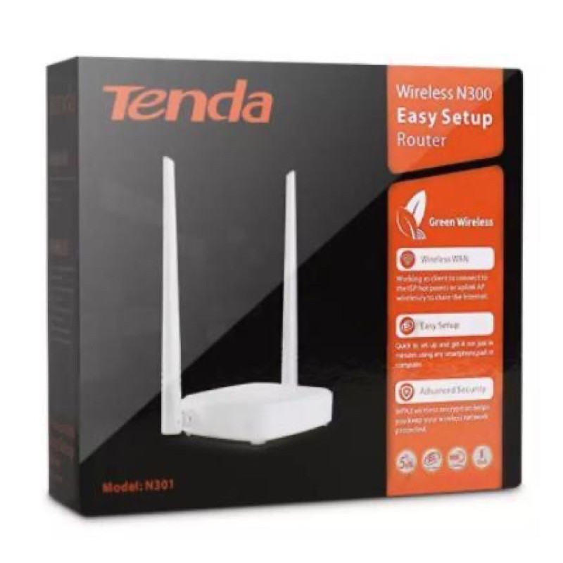 Bộ phát wifi Tenda 2 râu N301 tốc độ 300M, chính hãng