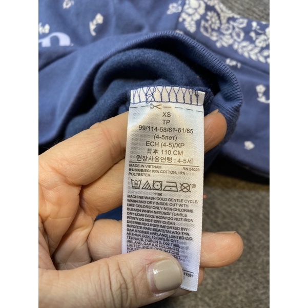 Áo nỉ gap dài tay xuất xịn cho bé gái size 4/5y-6/7y