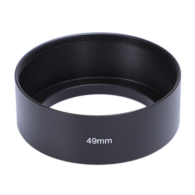 [Hot Sale]49mm Mount Standard Metal Lens Hood for Canon Nikon Pentax Sony Olympus