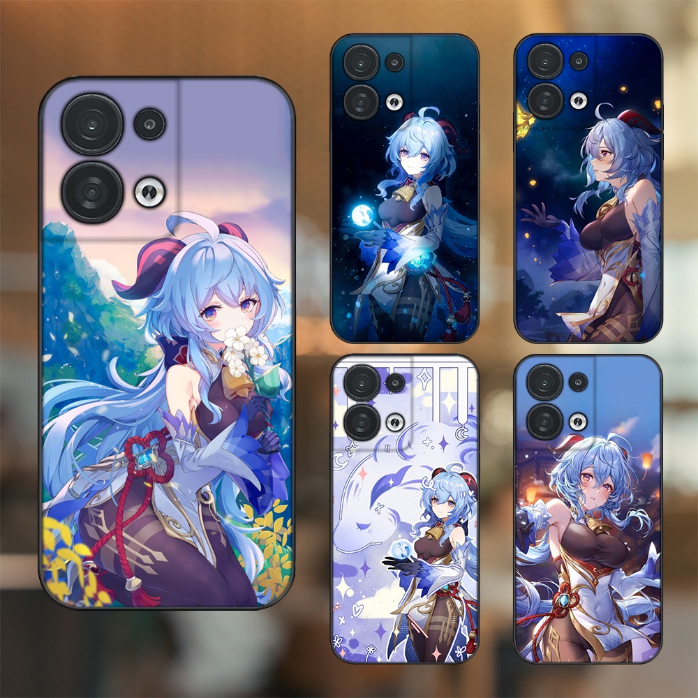 Ốp lưng Oppo Reno 8 5G viền đen in hình Ganyu Genshin Impact