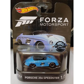 Xe mô hình đồ chơi bánh cao su Hotwheels 1:64 RETRO - FORZA - Pordche 356 Speedster