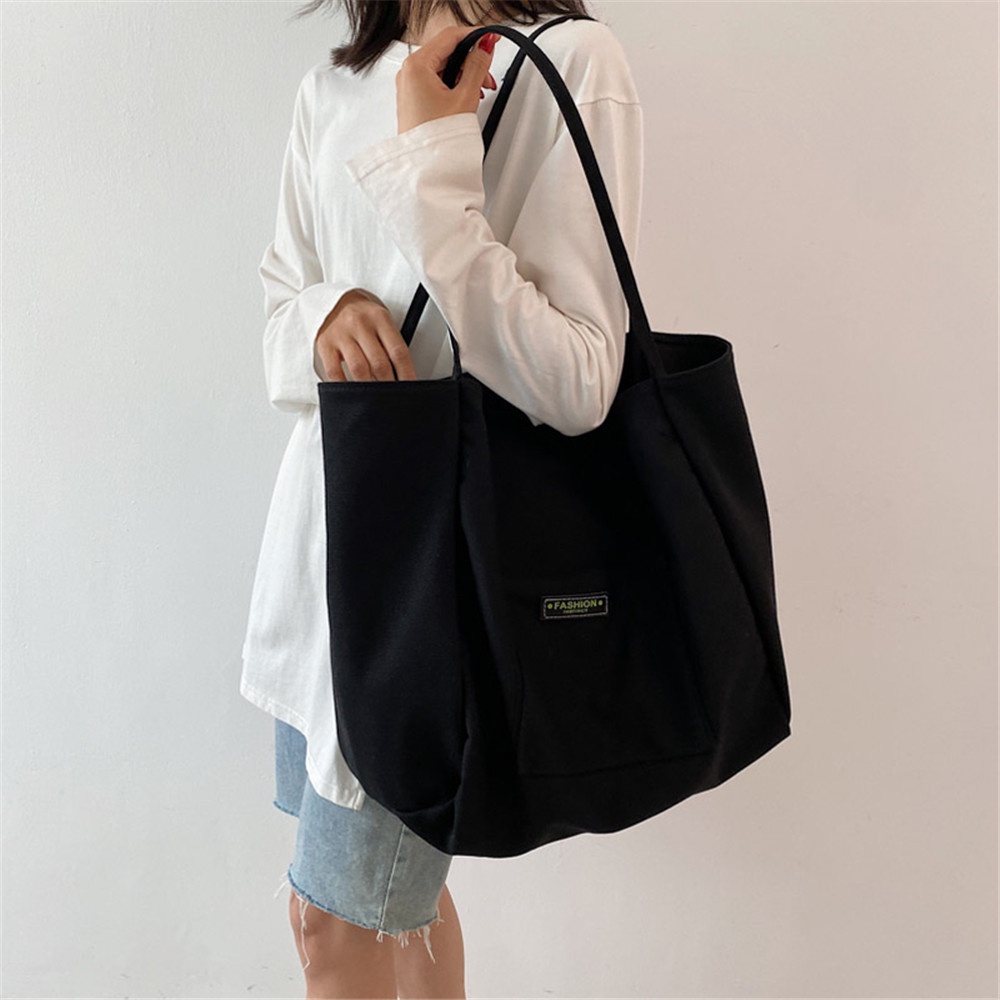 Túi Xách Đeo Vai Bằng Vải Bạt Cỡ Lớn Thiết Kế Chữ Thời Trang Cao Cấp Hàng Mới 2022 Dành Cho Bạn Nữ Sac A Main