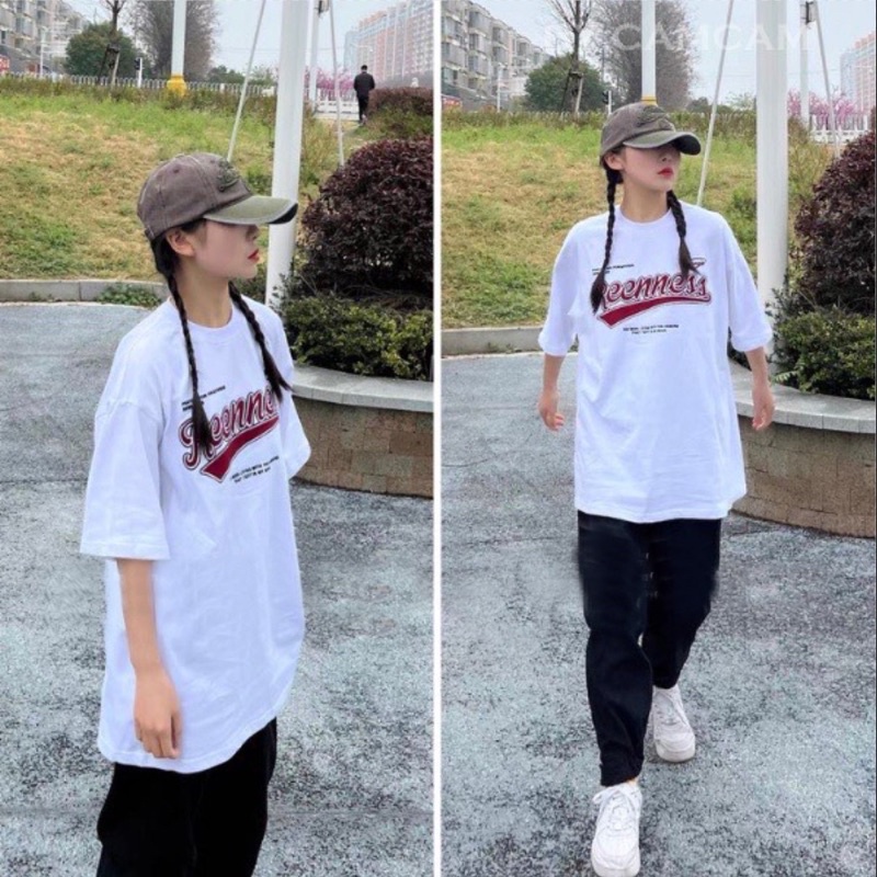 Áo thun phông nam nữ PINK tay lỡ form rộng REENNESS Unisex