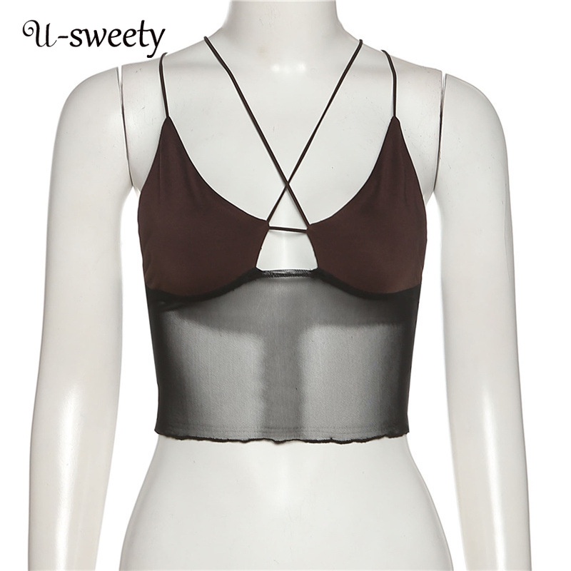 Áo Tank Top Hai Dây Màu Sắc Thời Trang Quyến Rũ Cho Nữ