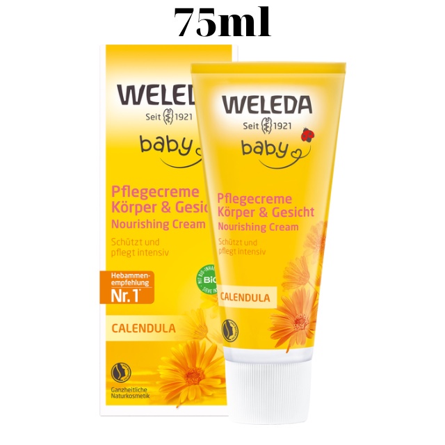 Kem dưỡng da WELEDA cho bé, dưỡng da mặt &amp; Body trẻ em 75ml - Đức
