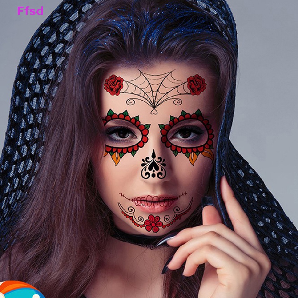 1 Tấm Hình Xăm Dán Mặt Và Cơ Thể Chủ Đề Halloween 2023