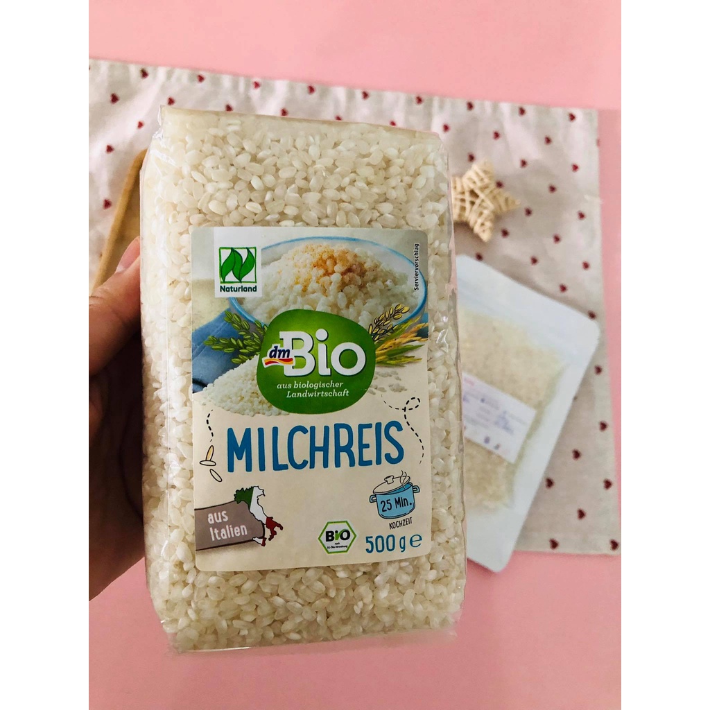 Gạo sữa hữu cơ dmBIO Đức-500g- Dành cho bé ăn dặm