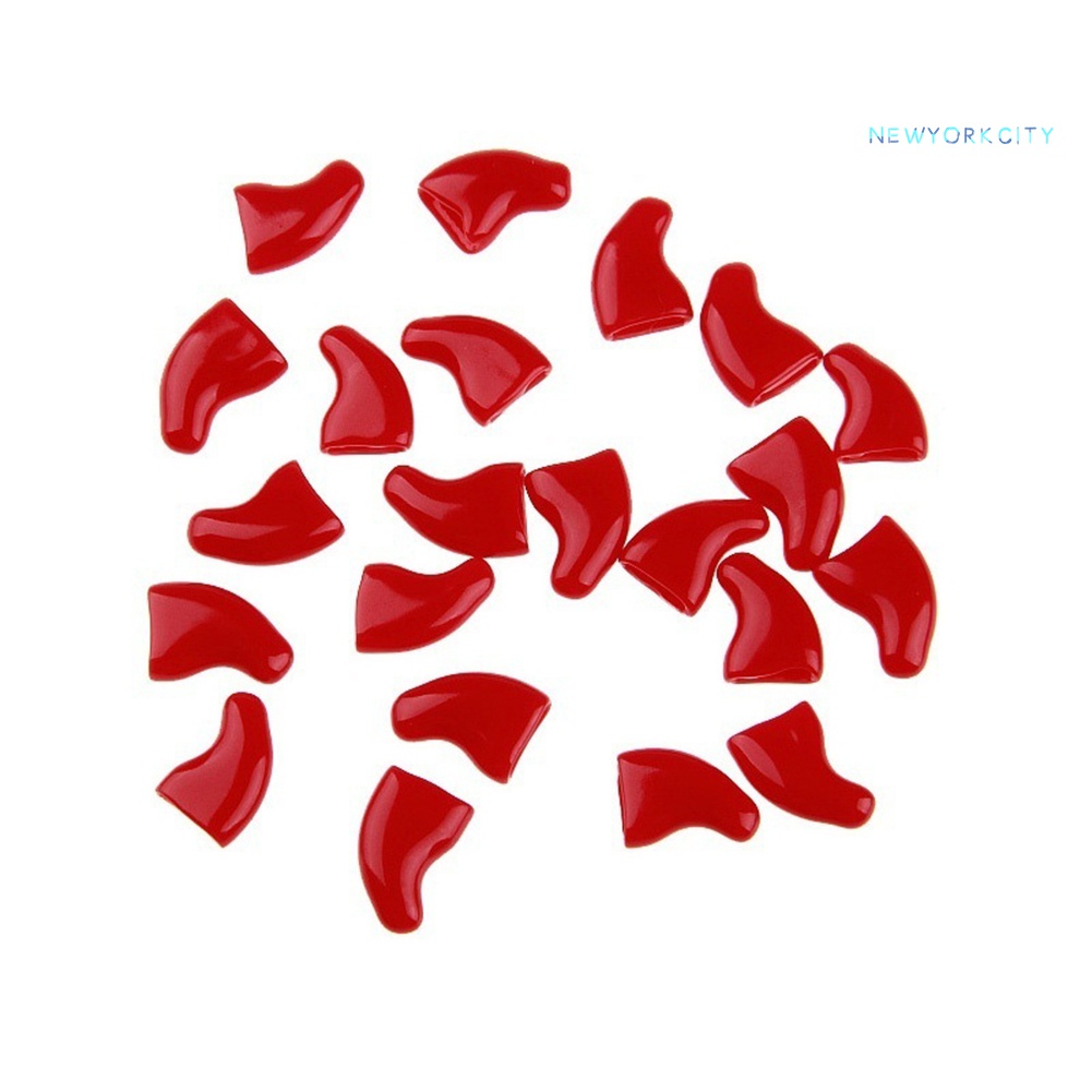 Set 20 Móng Vuốt Mèo Bằng Nhựa Mềm Nhiều Màu Kèm Keo Dán