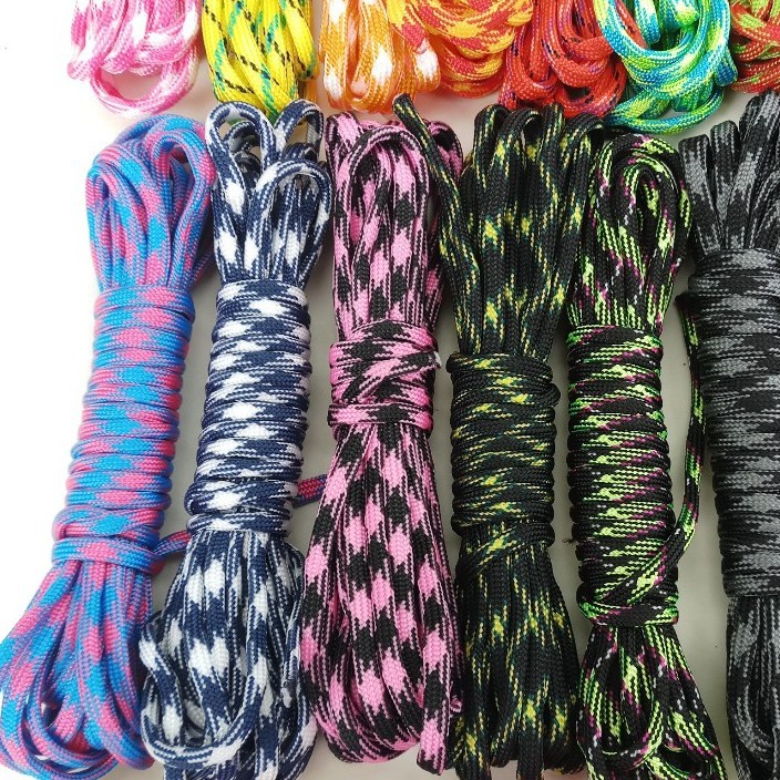 dây dù dây Paracord 7 Lõi 3,5mm -hơi dẹp, dài 3 Mét, 48 mẫu cho khách chon lựa