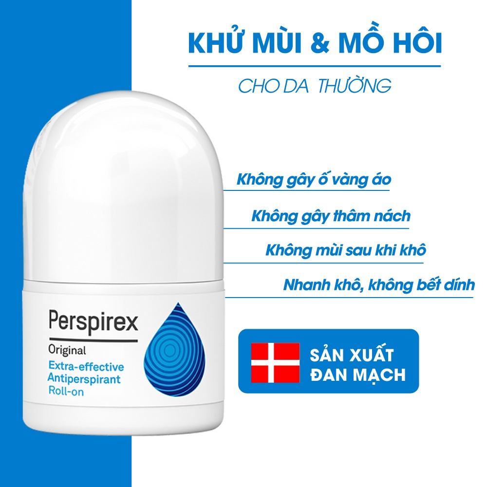 Lăn Khử Mùi Perspirex Original Dành Cho Người Có Mùi Và Mồ Hôi Vừa Phải 20ml