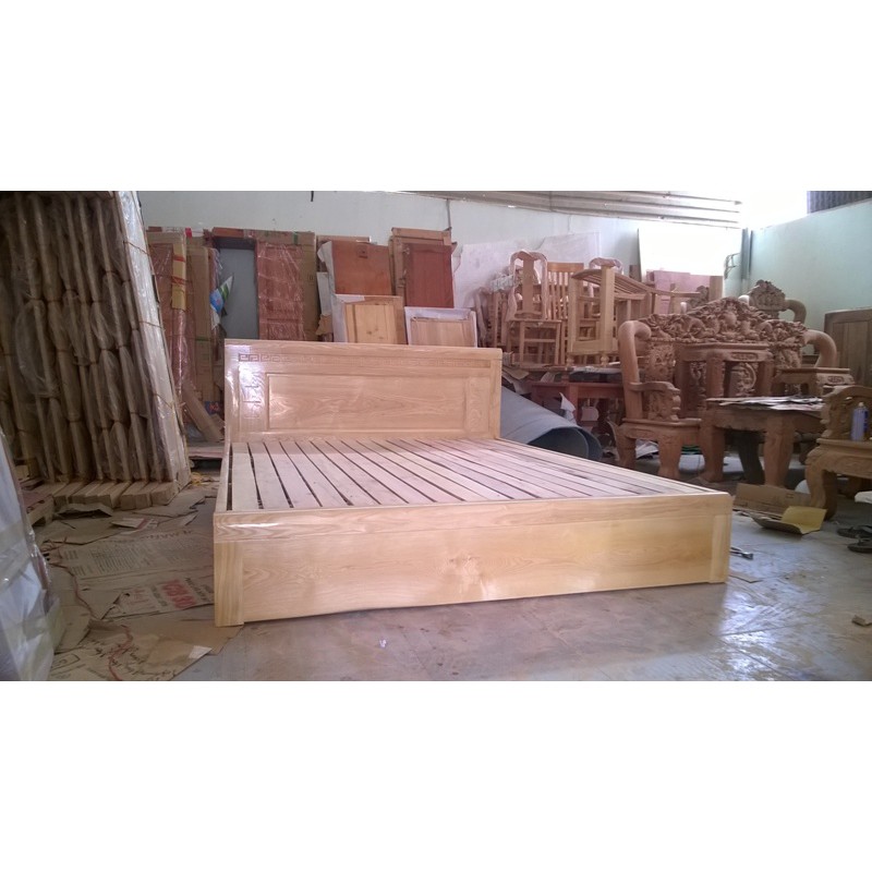 Giường ngủ gỗ kiểu hộp cao 30cm kích thước 1M6X2M VÀ 1M8X2M mẫu G8