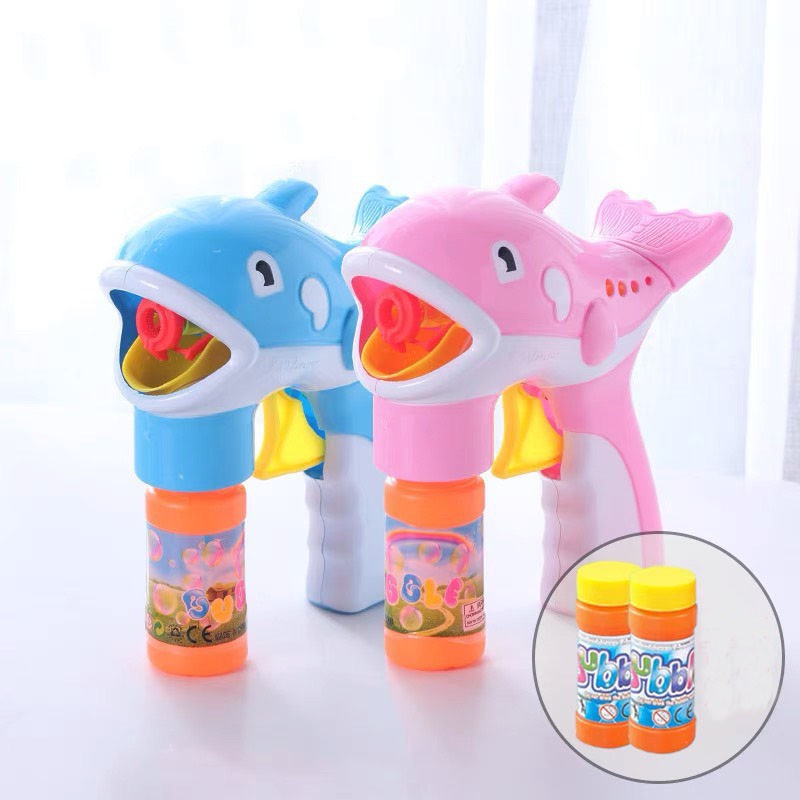 Sale !!! Đồ Chơi Súng Bắn Bong Bóng Hình Cá Heo Cho Bé