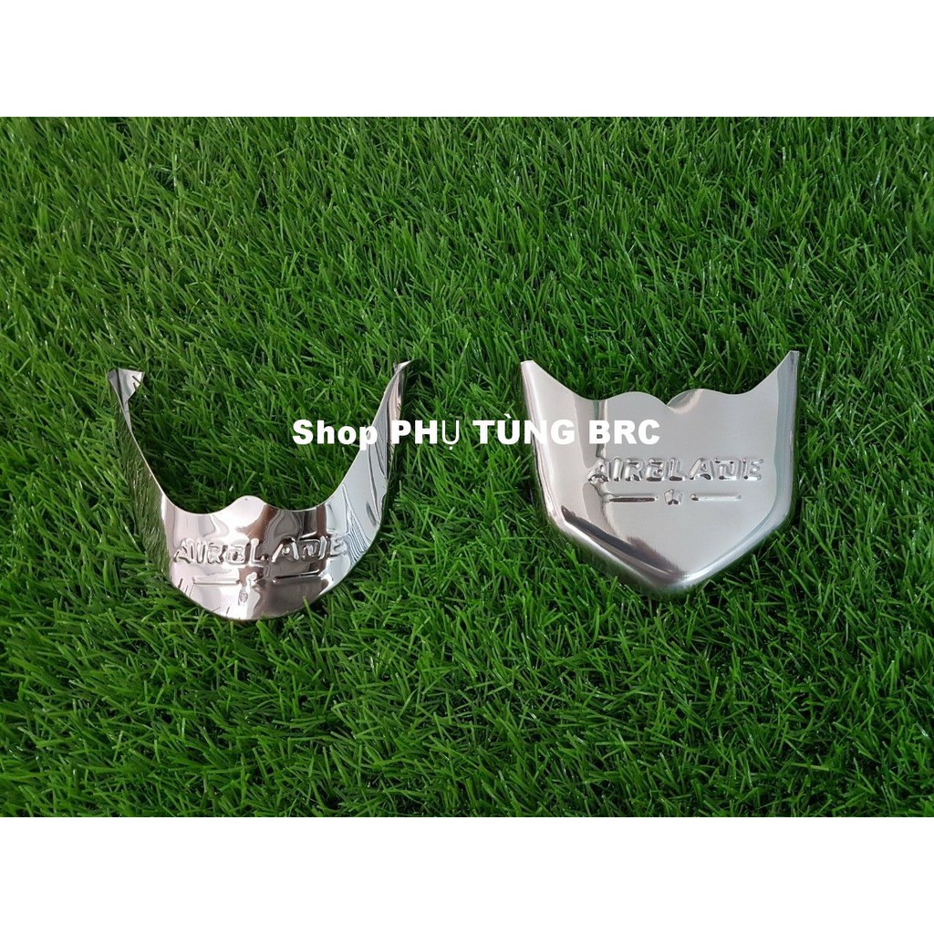 Bộ ốp mỏ dè INOX trước, sau xe AIR BLADE 2008 - 2009.