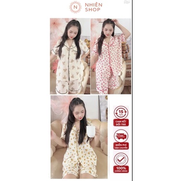 Bộ ngủ pijama đũi xốp dễ thương